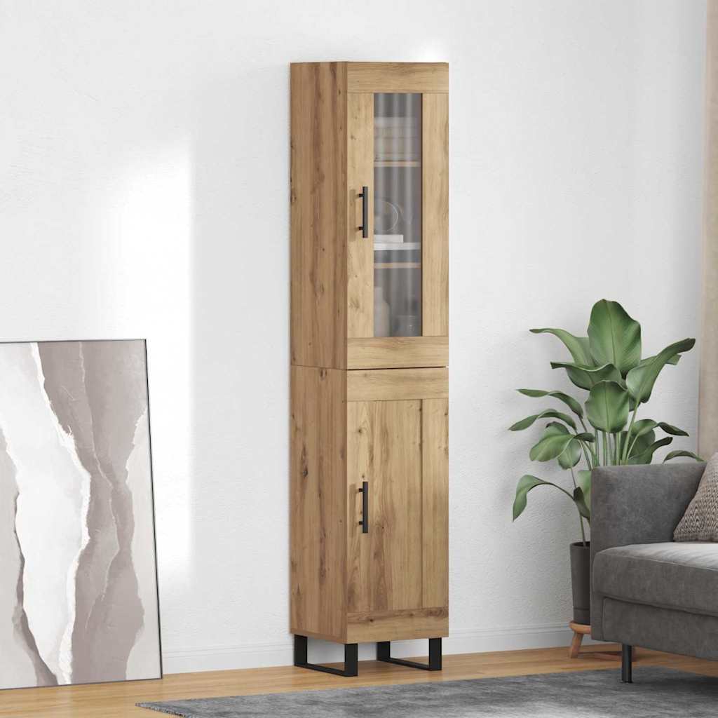 Highboard Artisan Egetræ 34,5 x 34 x 180 cm Konstrueret træ