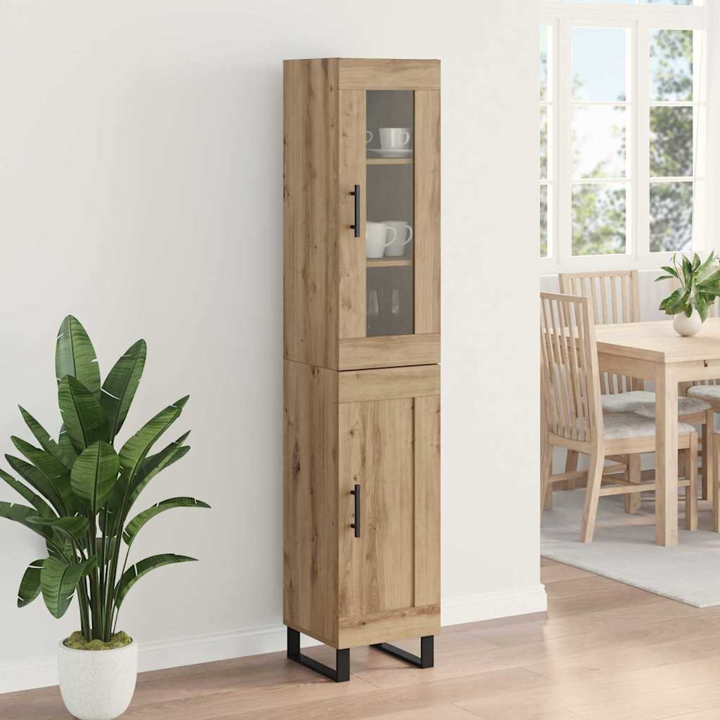 Highboard Artisan Egetræ 34,5 x 34 x 180 cm Konstrueret træ