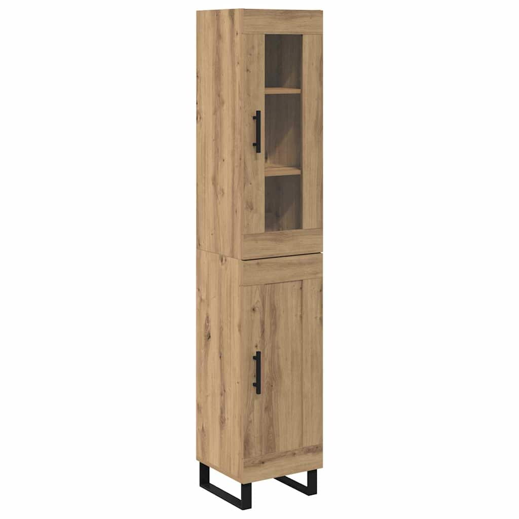 Highboard Artisan Egetræ 34,5 x 34 x 180 cm Konstrueret træ