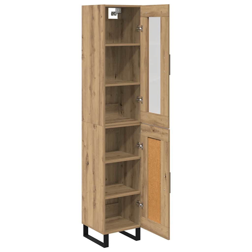 Highboard Artisan Egetræ 34,5 x 34 x 180 cm Konstrueret træ