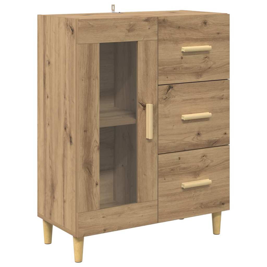 Highboard Artisan Egetræ 69,5 x 34 x 180 cm Konstrueret træ