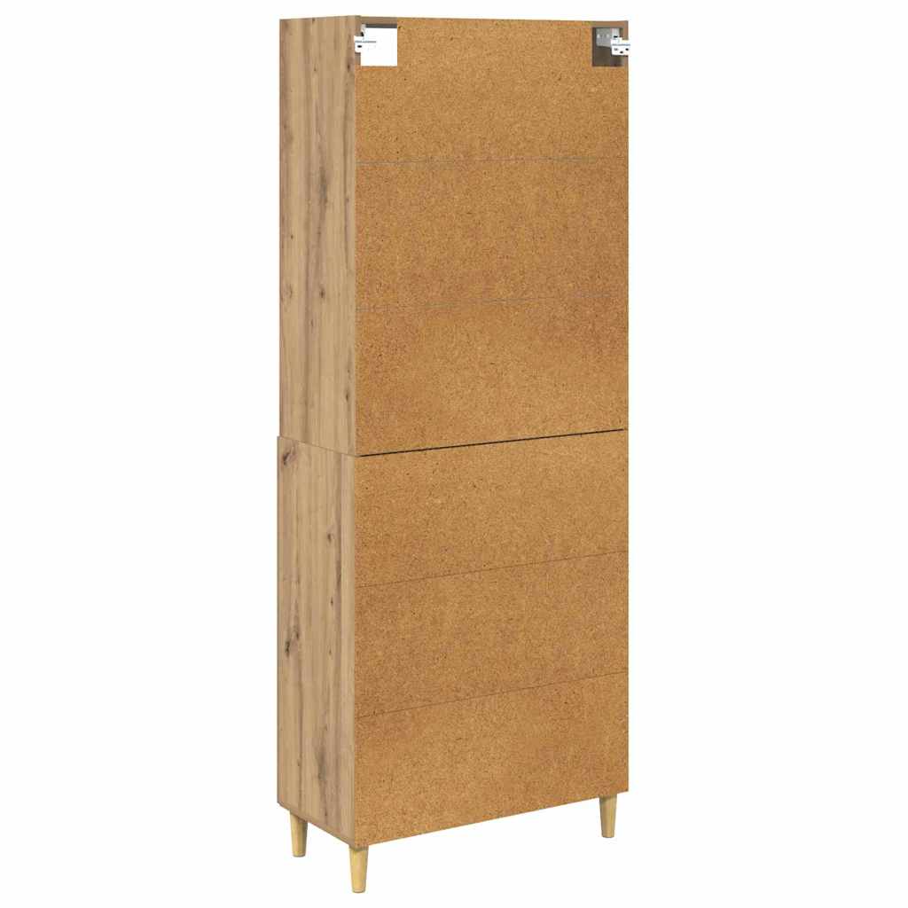 Highboard Artisan Egetræ 69,5 x 34 x 180 cm Konstrueret træ