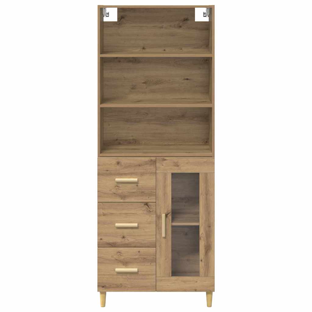 Highboard Artisan Egetræ 69,5 x 34 x 180 cm Konstrueret træ