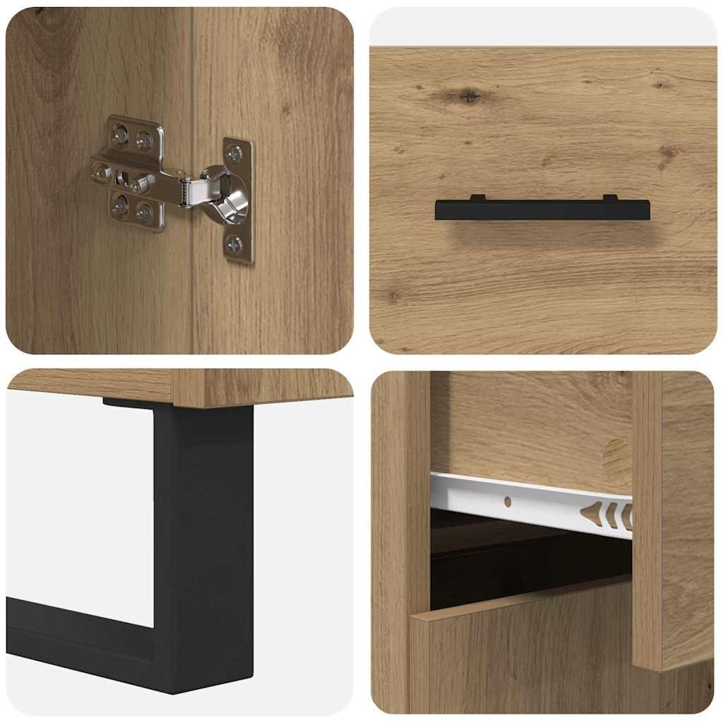 Highboard 2 stk. Artisan Egetræ 69,5 x 34 x 180 cm