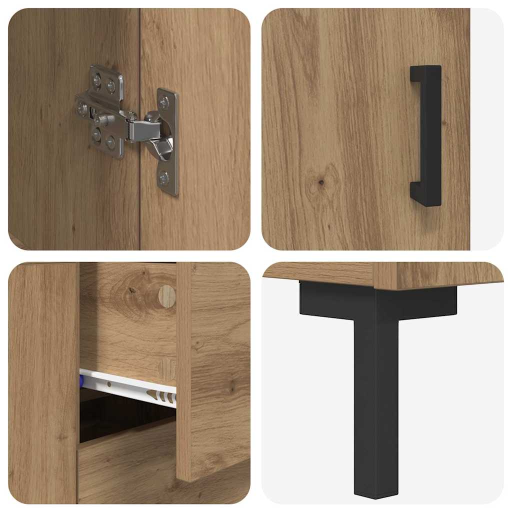 Highboard 2 stk. Artisan Egetræ 69,5 x 34 x 180 cm