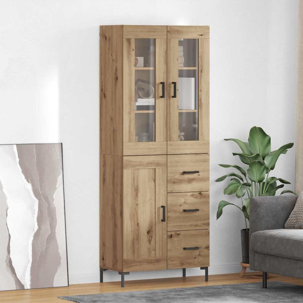Highboard 2 stk. Artisan Egetræ 69,5 x 34 x 180 cm