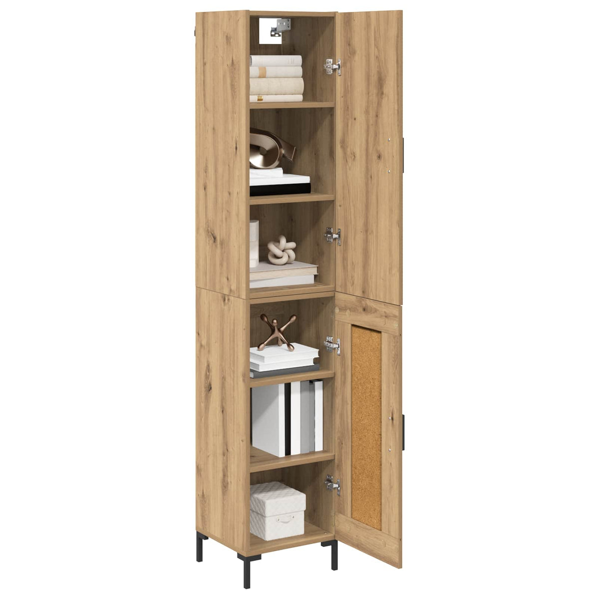 Highboard Artisan Egetræ 34,5 x 34 x 180 cm Konstrueret træ