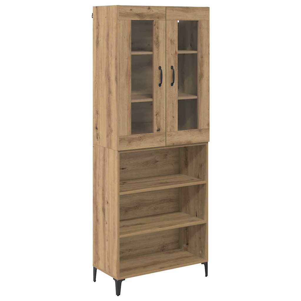 Highboard Artisan Egetræ 69,5 x 34 x 180 cm Konstrueret træ