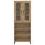 Highboard Artisan Egetræ 69,5 x 34 x 180 cm Konstrueret træ