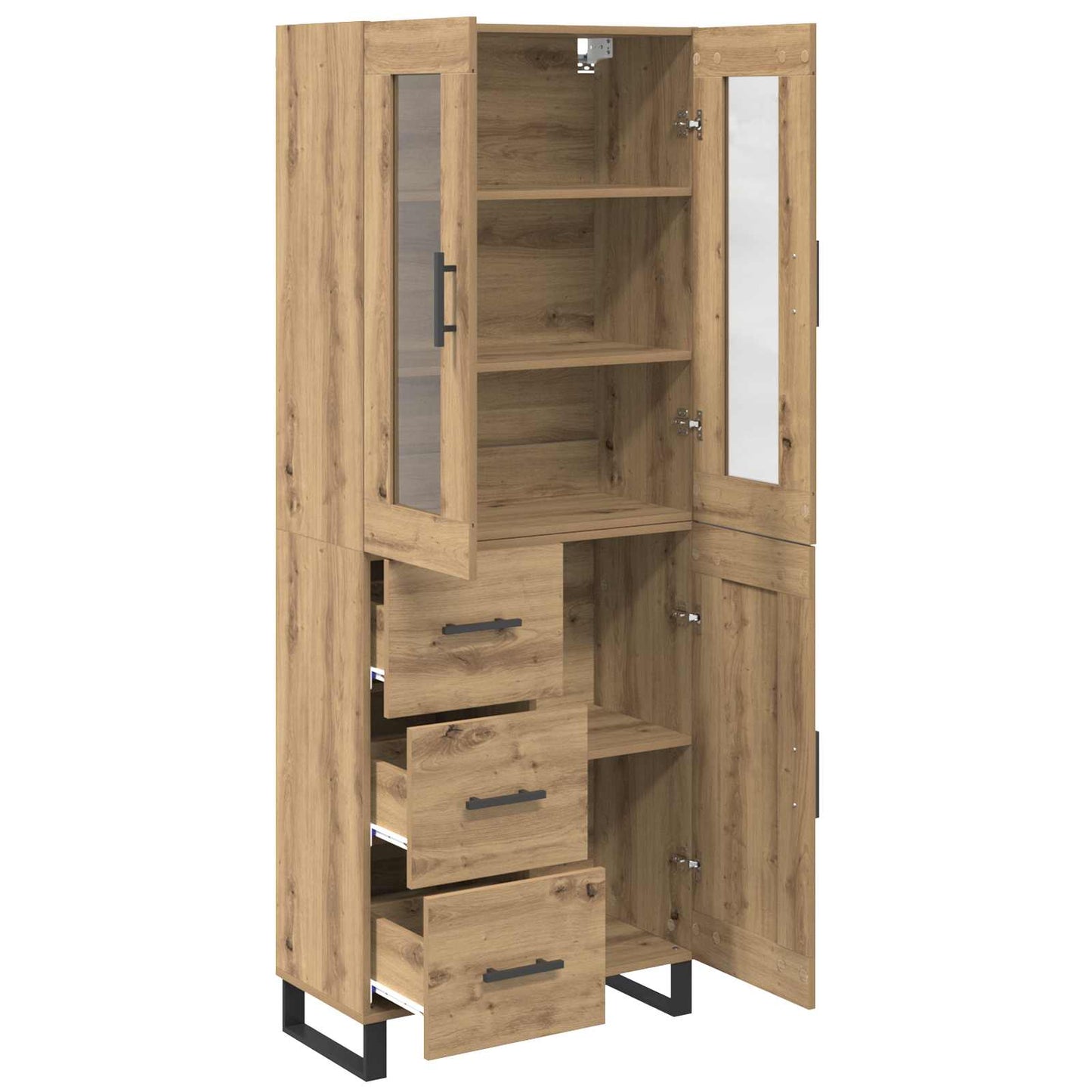 Highboard 2 stk. Artisan Egetræ 69,5 x 34 x 180 cm