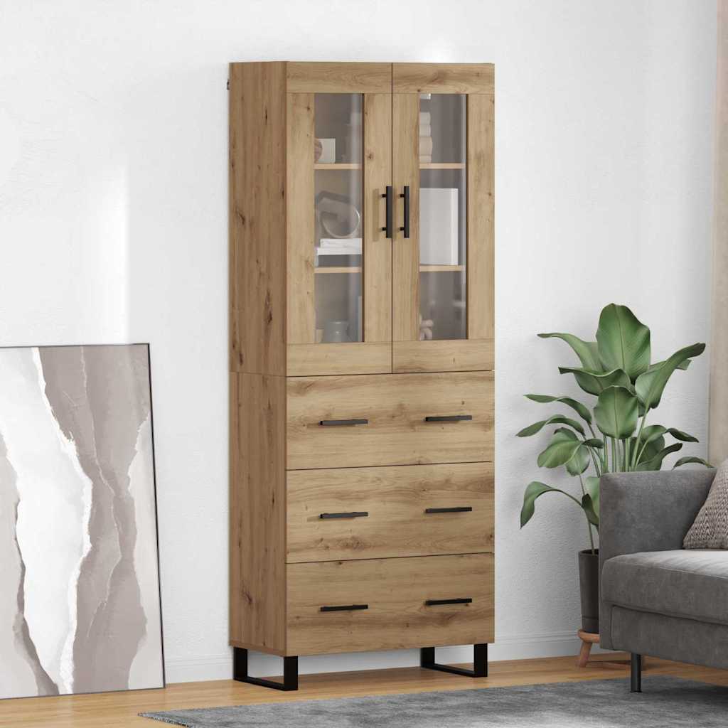 Highboard 2 stk. Artisan Egetræ 69,5 x 34 x 180 cm