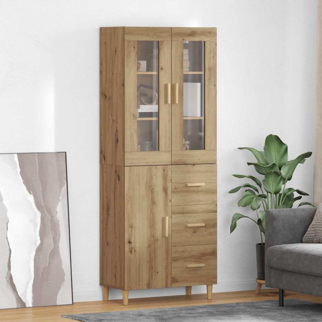 Highboard Artisan Egetræ 34,5 x 34 x 180 cm Konstrueret træ