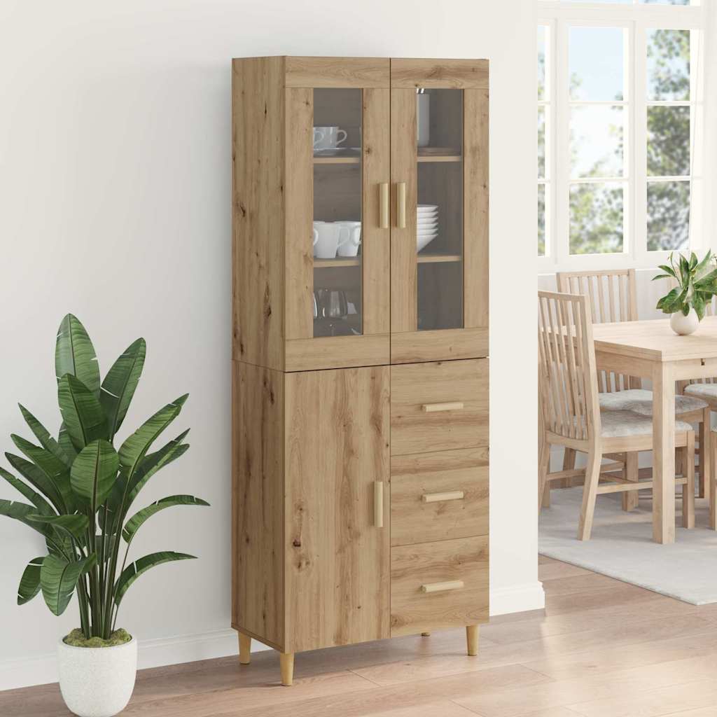 Highboard Artisan Egetræ 34,5 x 34 x 180 cm Konstrueret træ