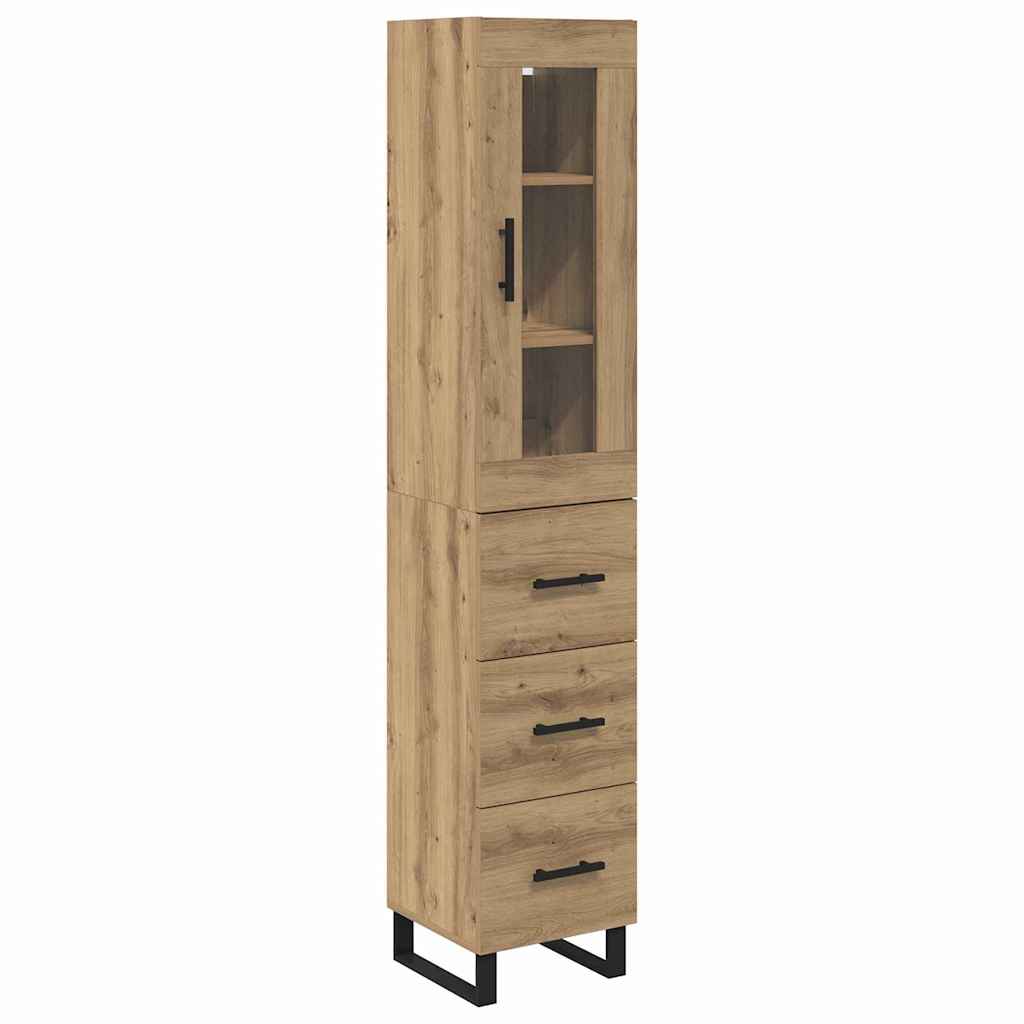 Highboard Artisan Egetræ 34,5 x 34 x 180 cm Konstrueret træ