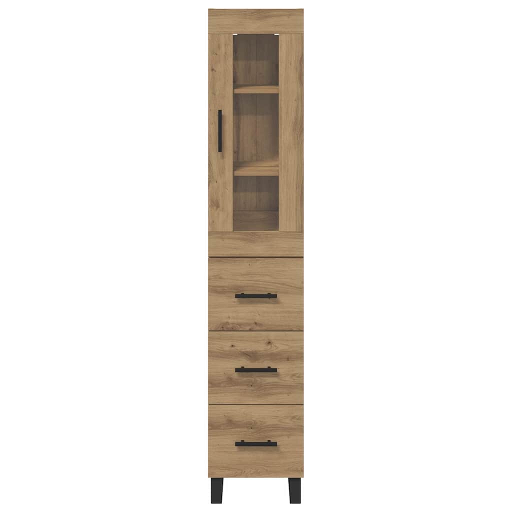 Highboard Artisan Egetræ 34,5 x 34 x 180 cm Konstrueret træ