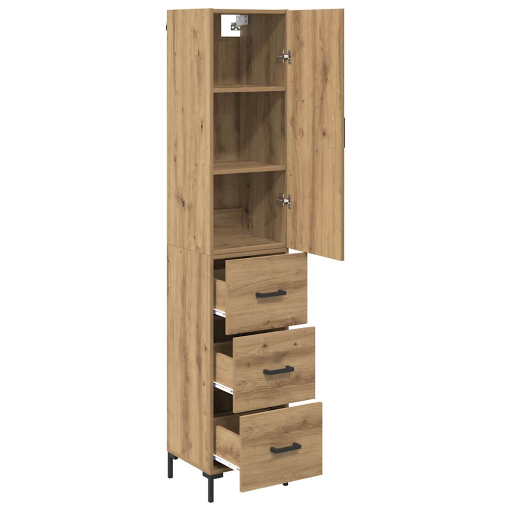 Highboard Artisan Egetræ 34,5 x 34 x 180 cm Konstrueret træ