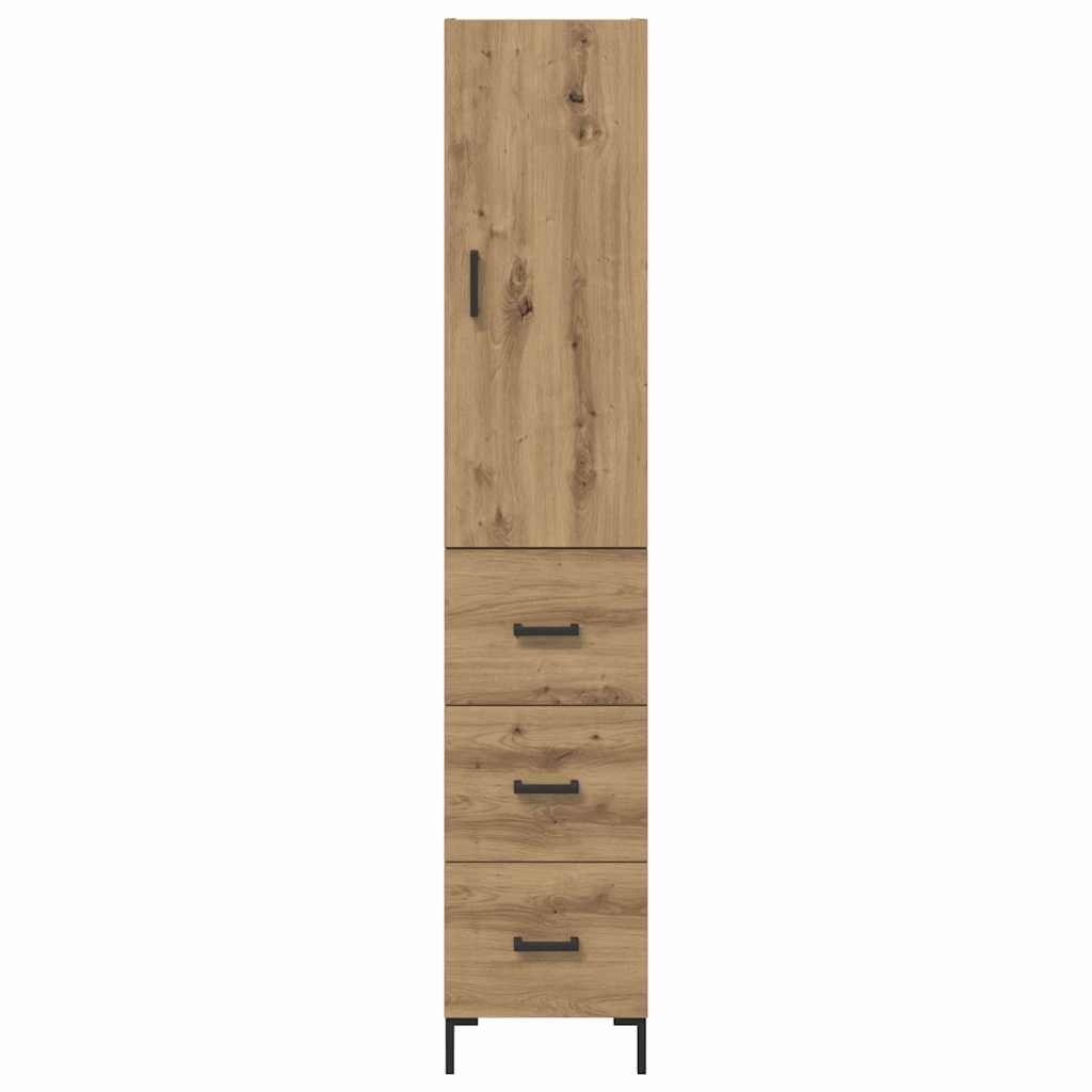 Highboard Artisan Egetræ 34,5 x 34 x 180 cm Konstrueret træ