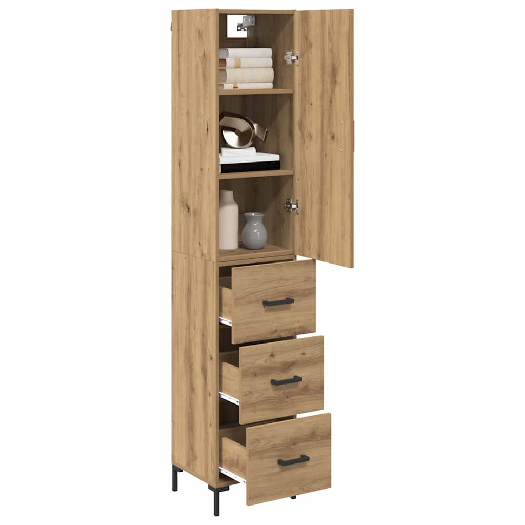 Highboard Artisan Egetræ 34,5 x 34 x 180 cm Konstrueret træ