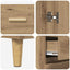 Highboard Artisan Egetræ 69,5 x 34 x 180 cm Ingeniørtræ og glas