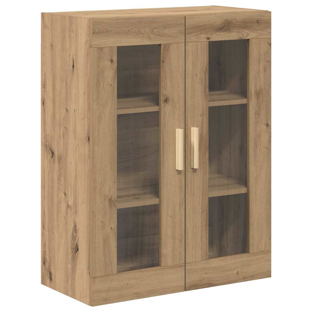 Highboard Artisan Egetræ 69,5 x 34 x 180 cm Ingeniørtræ og glas