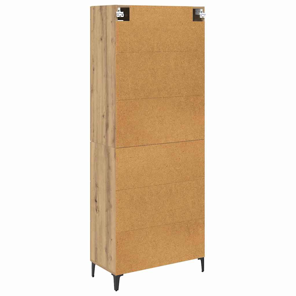 Highboard Artisan Egetræ 69,5 x 34 x 180 cm Konstrueret træ