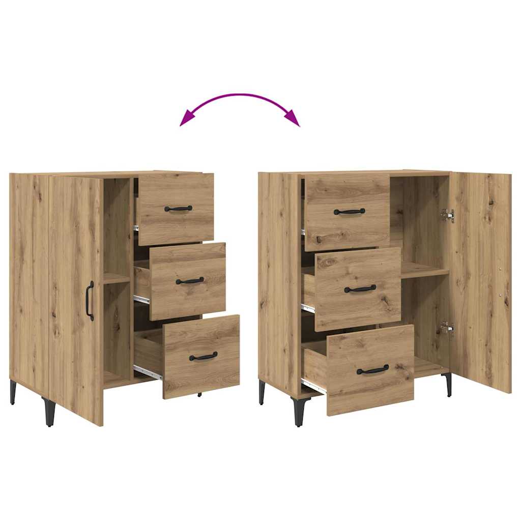 Highboard Artisan Egetræ 69,5 x 34 x 180 cm Konstrueret træ