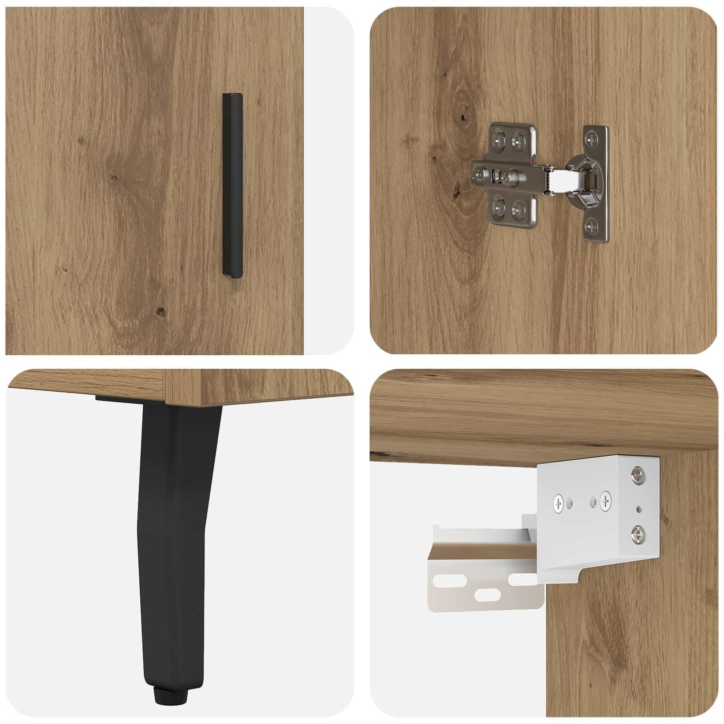 Highboard 2 stk. Artisan Egetræ 69,5 x 32,5 x 180 cm