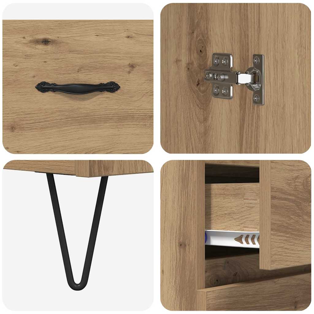 Highboard 2 stk. Artisan Egetræ 69,5 x 34 x 180 cm
