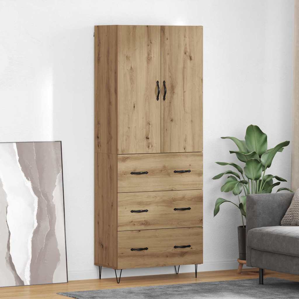 Highboard 2 stk. Artisan Egetræ 69,5 x 34 x 180 cm