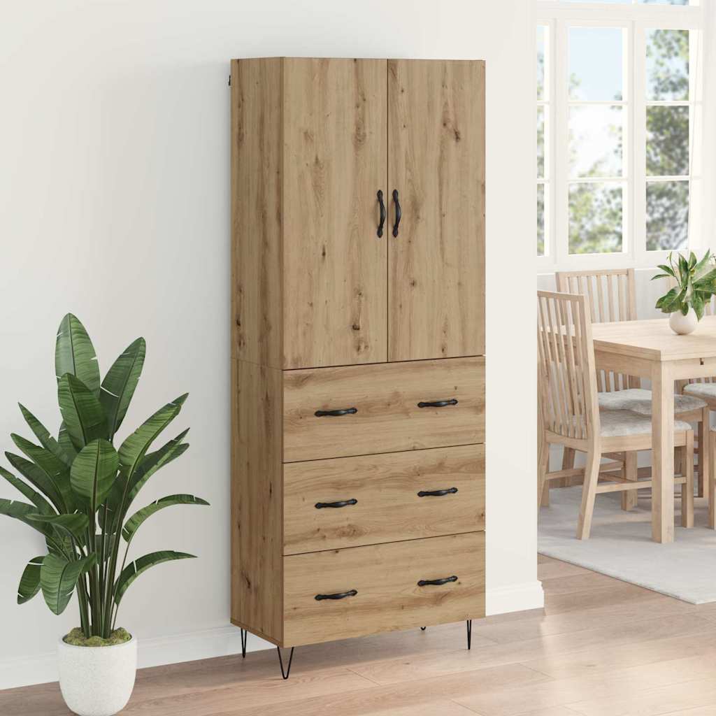 Highboard 2 stk. Artisan Egetræ 69,5 x 34 x 180 cm