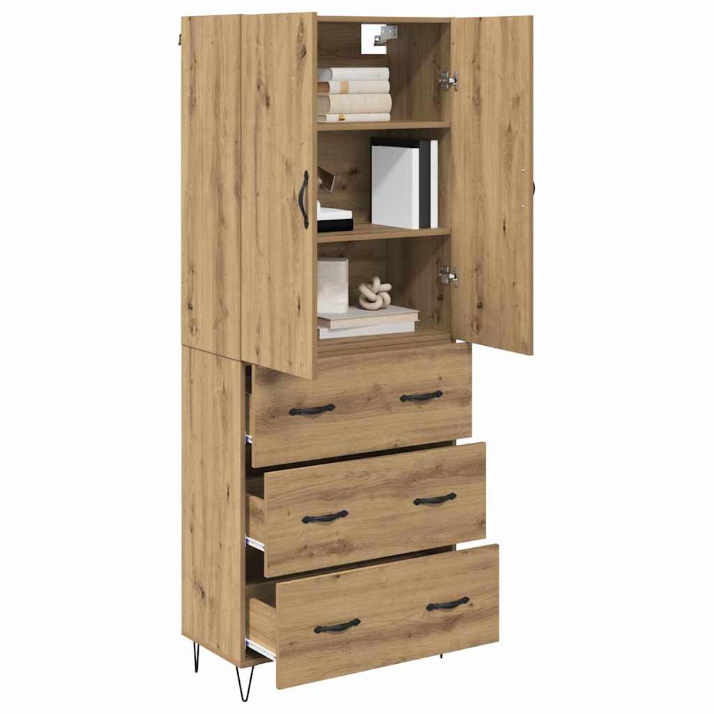 Highboard 2 stk. Artisan Egetræ 69,5 x 34 x 180 cm