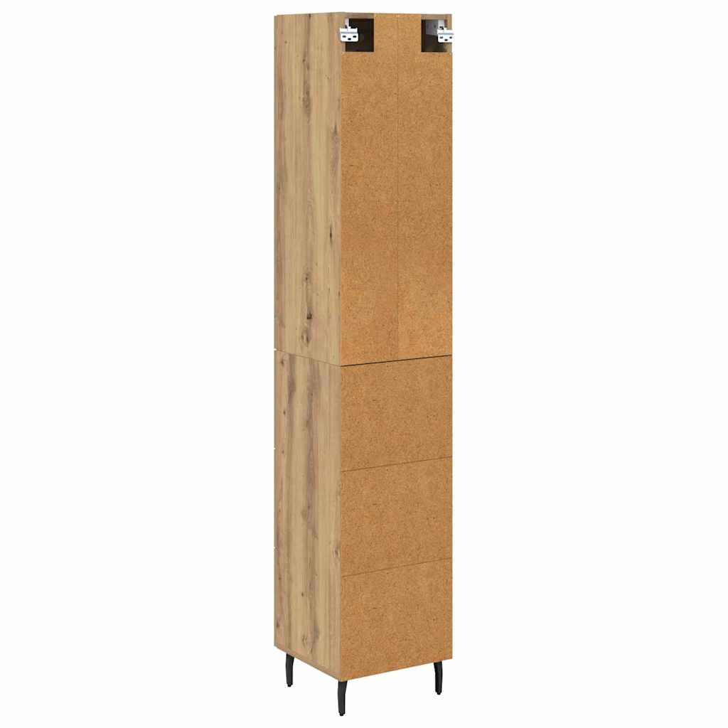 Highboard Artisan Egetræ 34,5 x 34 x 180 cm Konstrueret træ