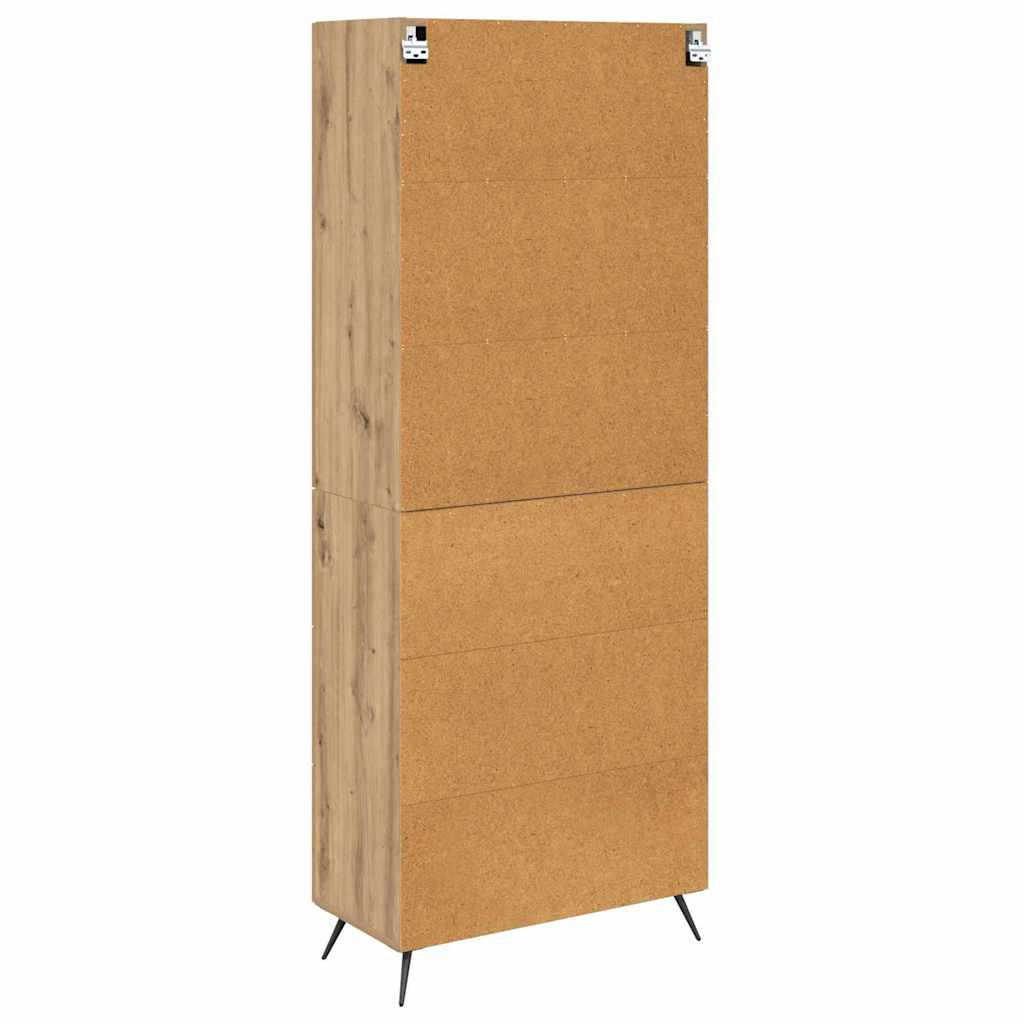 Highboard Artisan Egetræ 69,5 x 34 x 180 cm Konstrueret træ