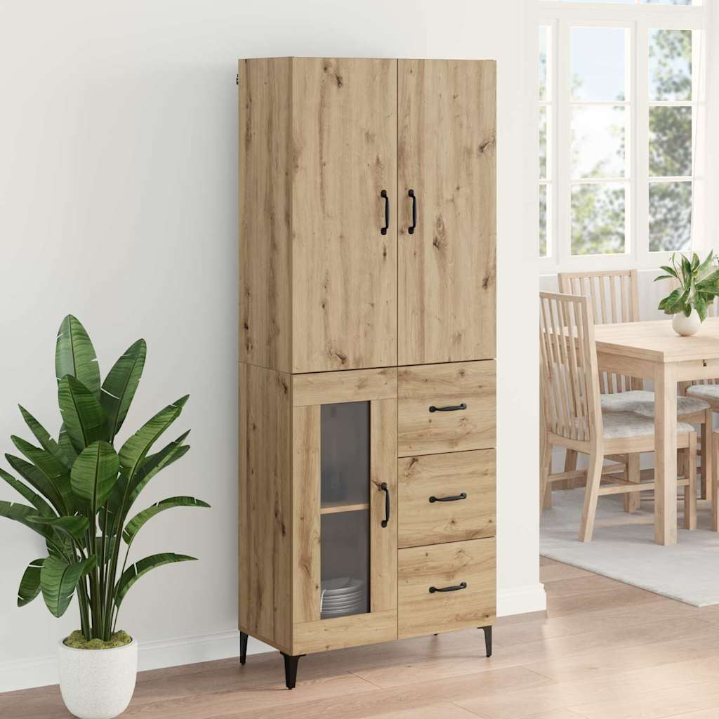 Highboard Artisan Egetræ 69,5 x 34 x 180 cm Konstrueret træ