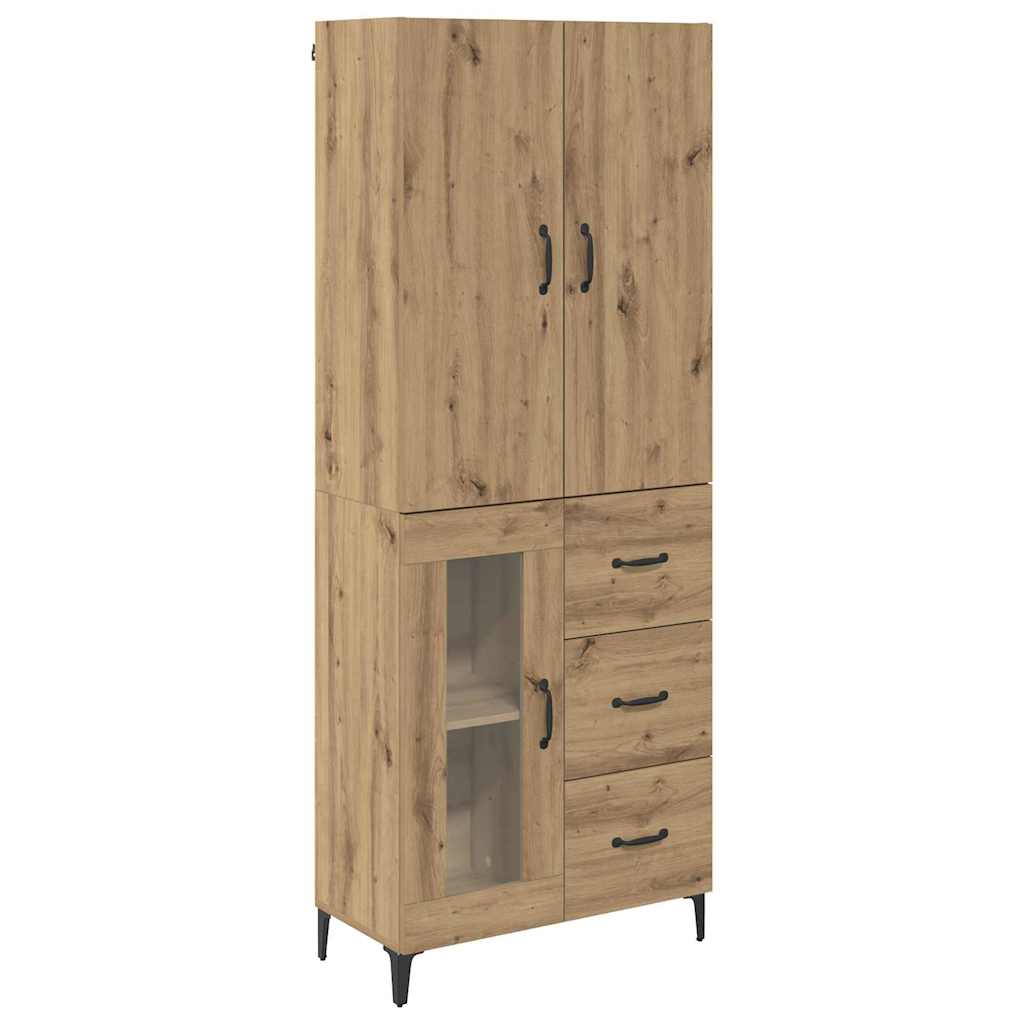 Highboard Artisan Egetræ 69,5 x 34 x 180 cm Konstrueret træ