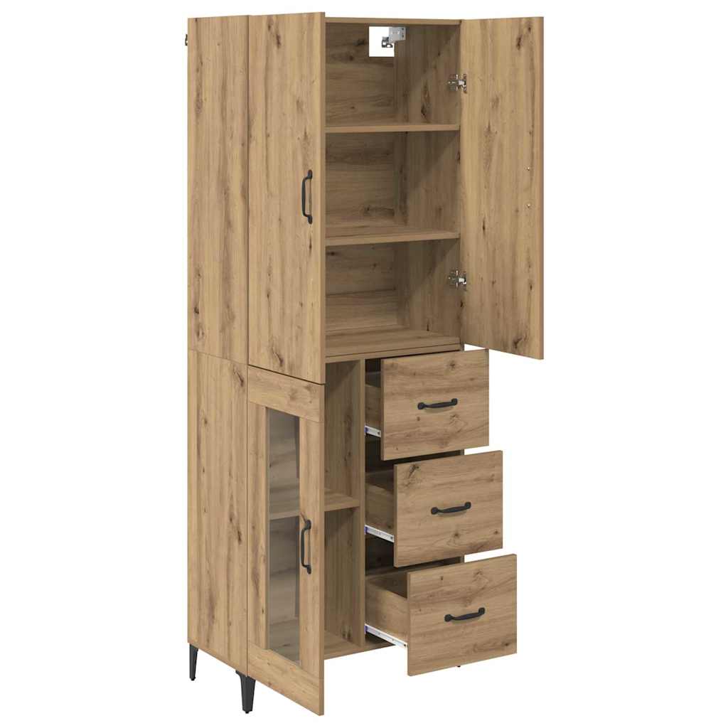 Highboard Artisan Egetræ 69,5 x 34 x 180 cm Konstrueret træ