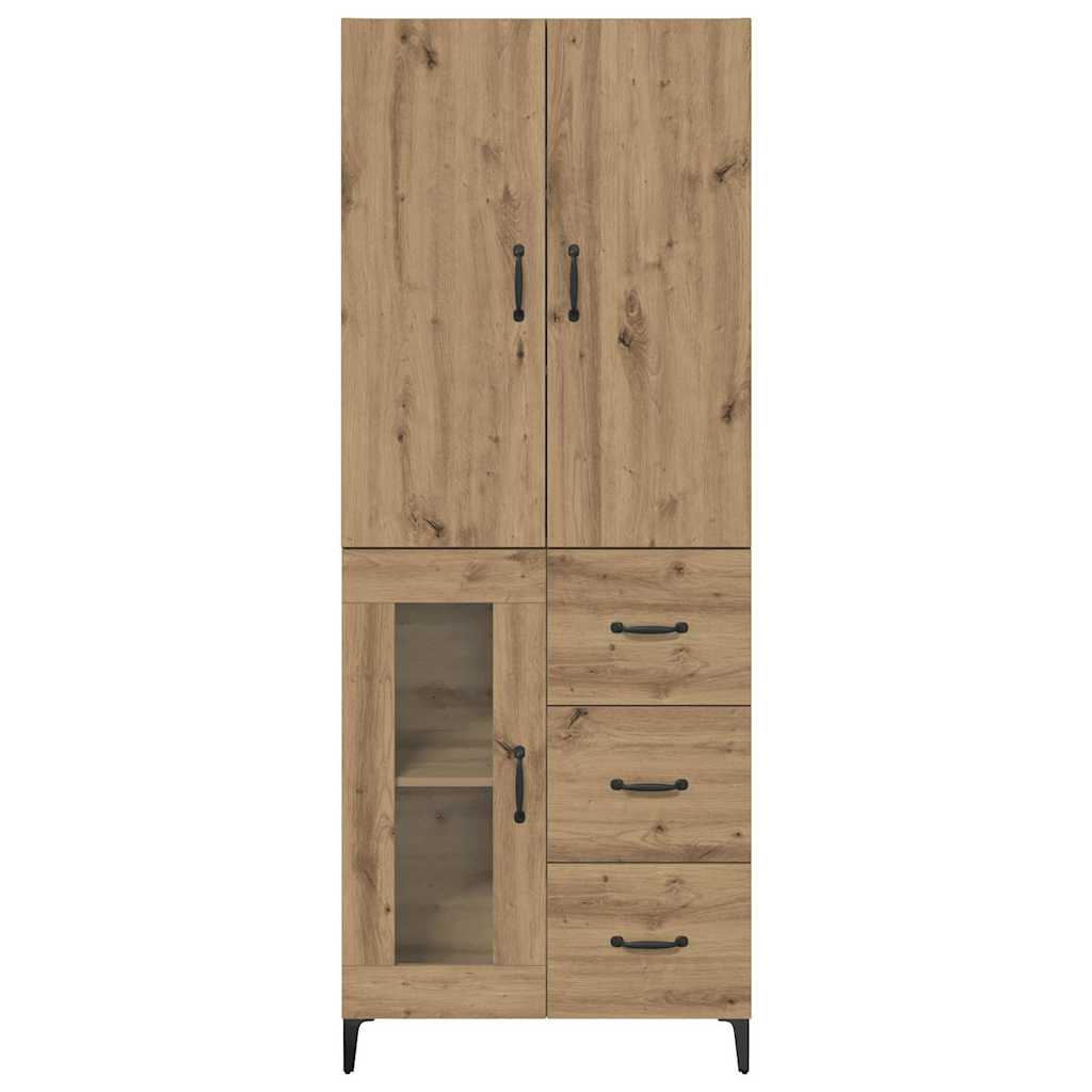 Highboard Artisan Egetræ 69,5 x 34 x 180 cm Konstrueret træ