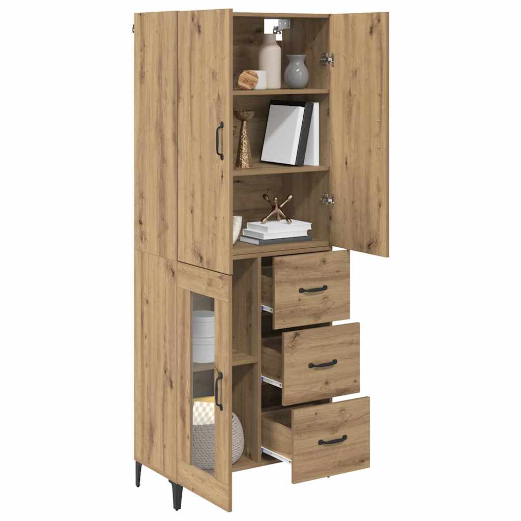 Highboard Artisan Egetræ 69,5 x 34 x 180 cm Konstrueret træ