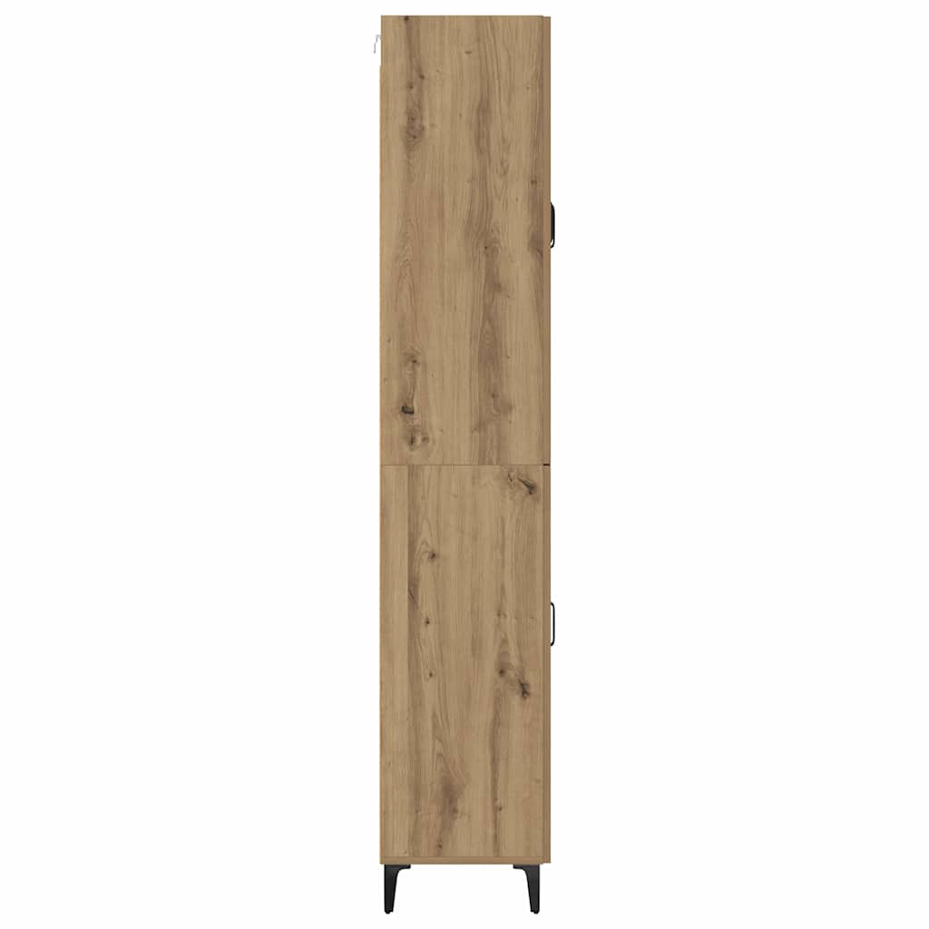 Highboard Artisan Egetræ 69,5 x 34 x 180 cm Konstrueret træ