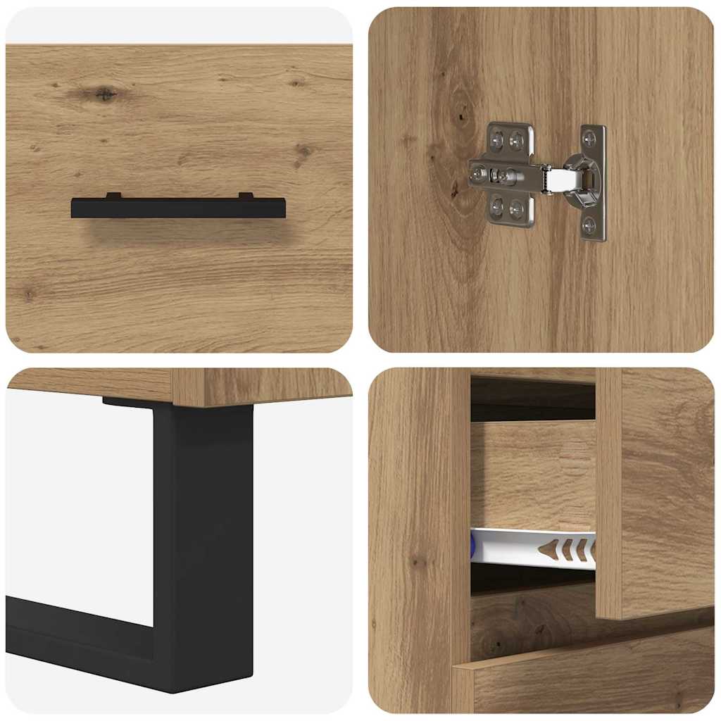 Highboard 2 stk. Artisan Egetræ 69,5 x 34 x 180 cm
