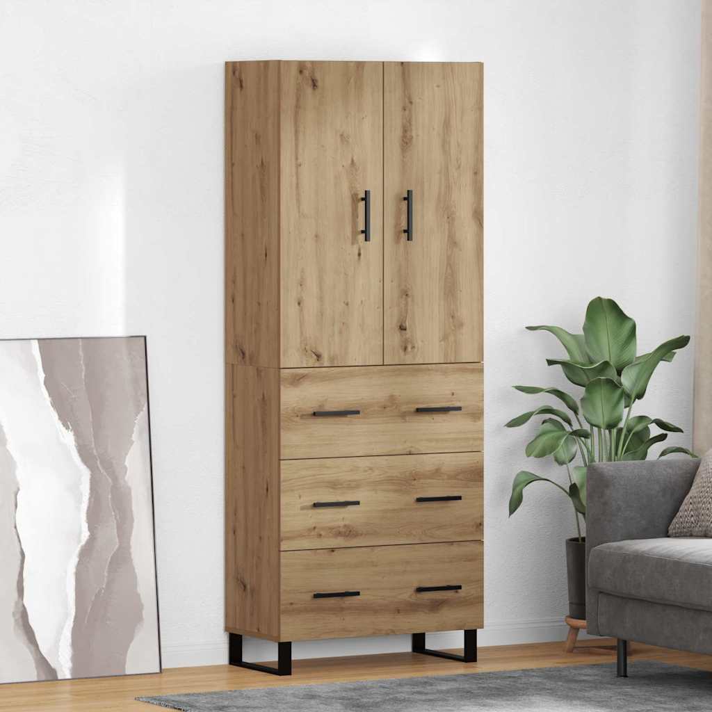 Highboard 2 stk. Artisan Egetræ 69,5 x 34 x 180 cm