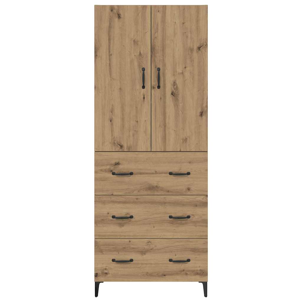 Highboard Artisan Egetræ 69,5 x 34 x 180 cm Konstrueret træ