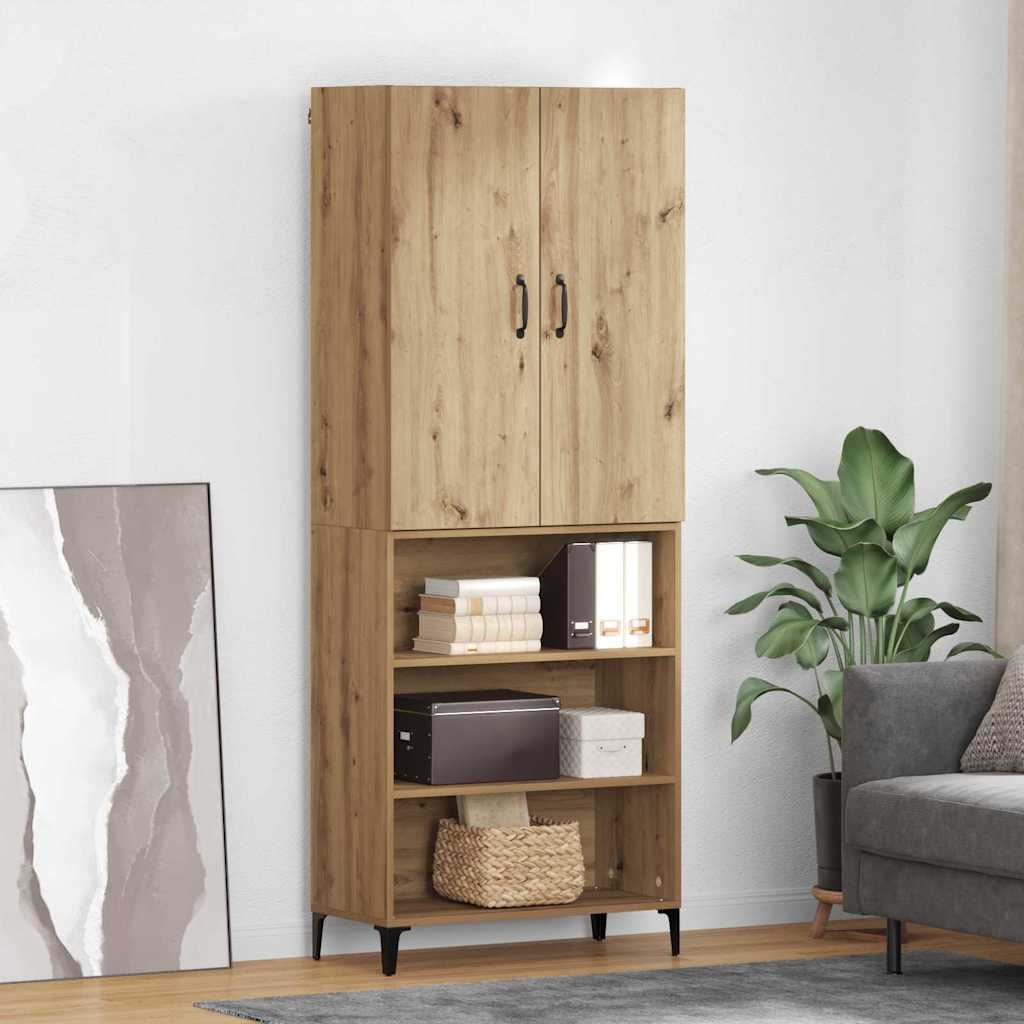 Highboard Artisan Egetræ 69,5 x 34 x 180 cm Konstrueret træ