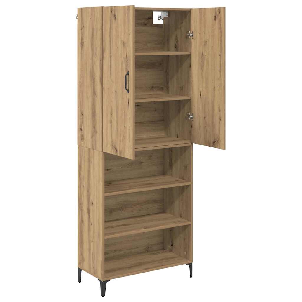 Highboard Artisan Egetræ 69,5 x 34 x 180 cm Konstrueret træ