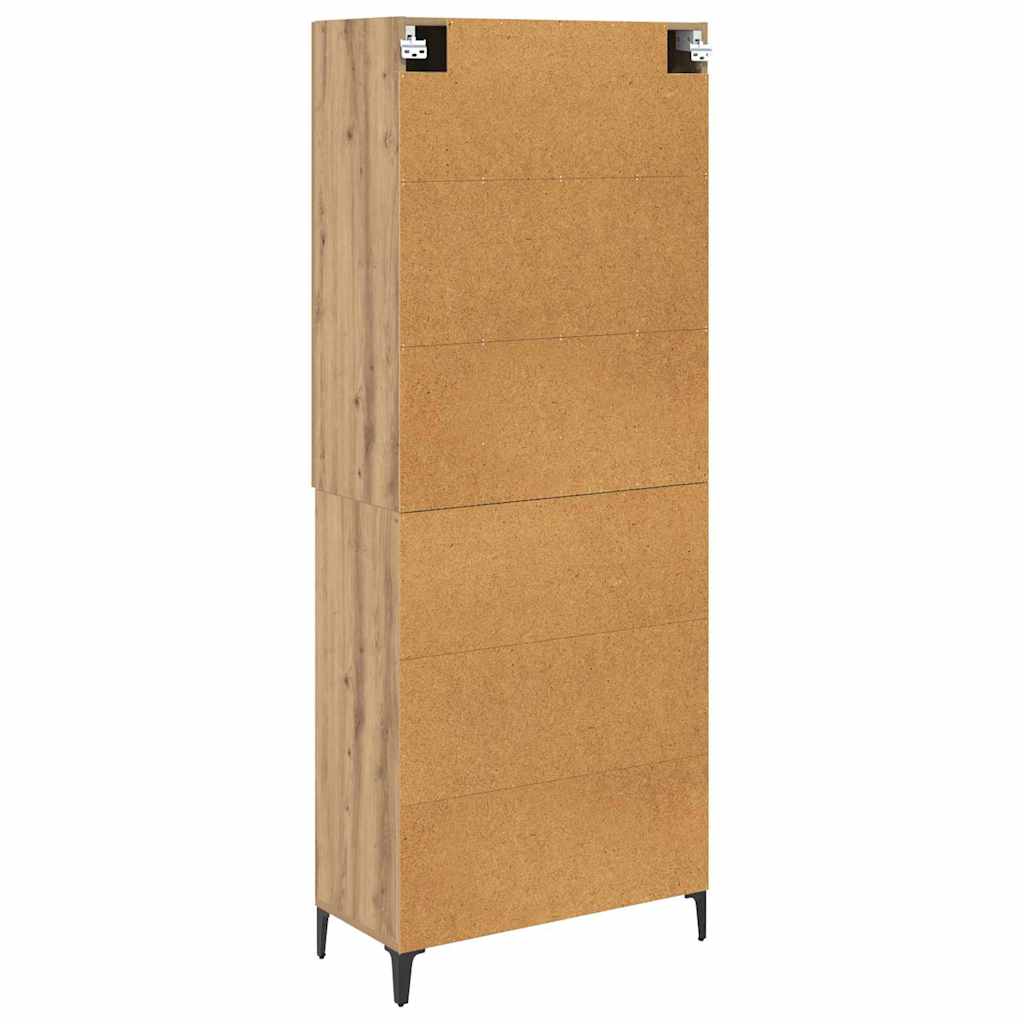 Highboard Artisan Egetræ 69,5 x 34 x 180 cm Konstrueret træ