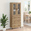 Highboard 2 stk. Artisan Egetræ 69,5 x 34 x 180 cm