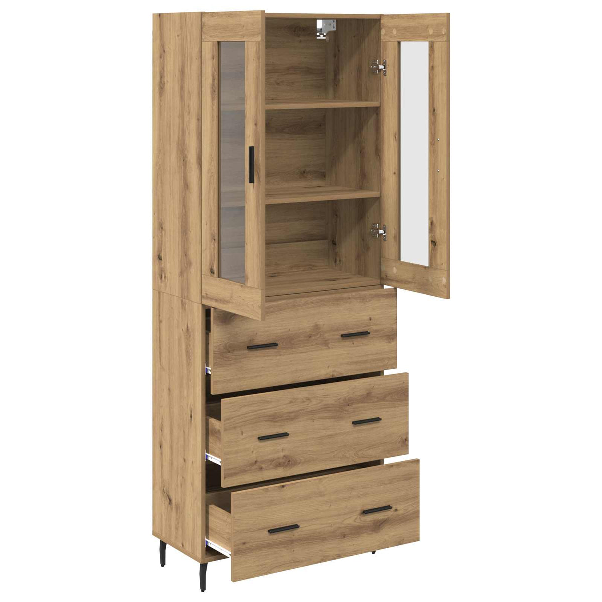 Highboard 2 stk. Artisan Egetræ 69,5 x 34 x 180 cm