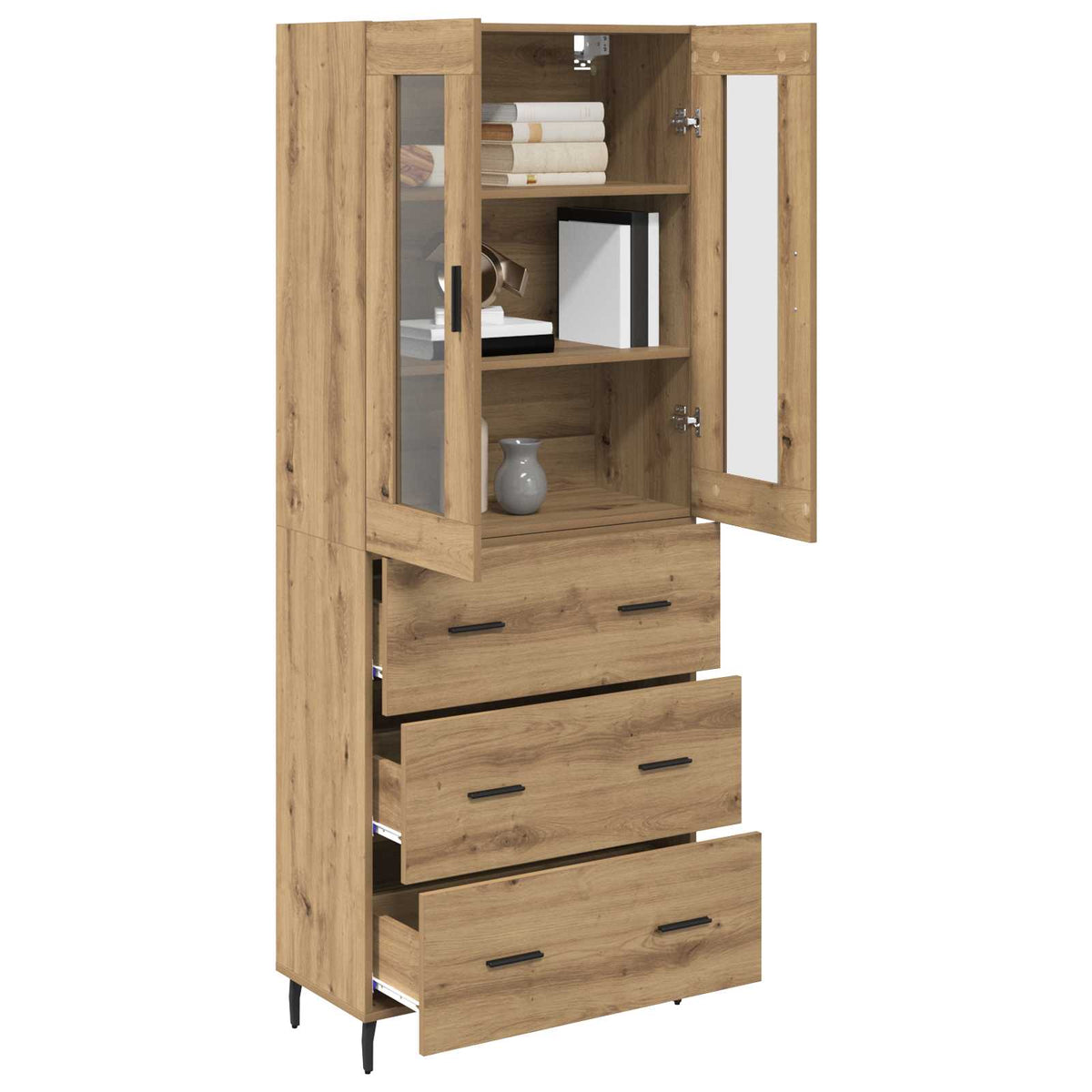 Highboard 2 stk. Artisan Egetræ 69,5 x 34 x 180 cm