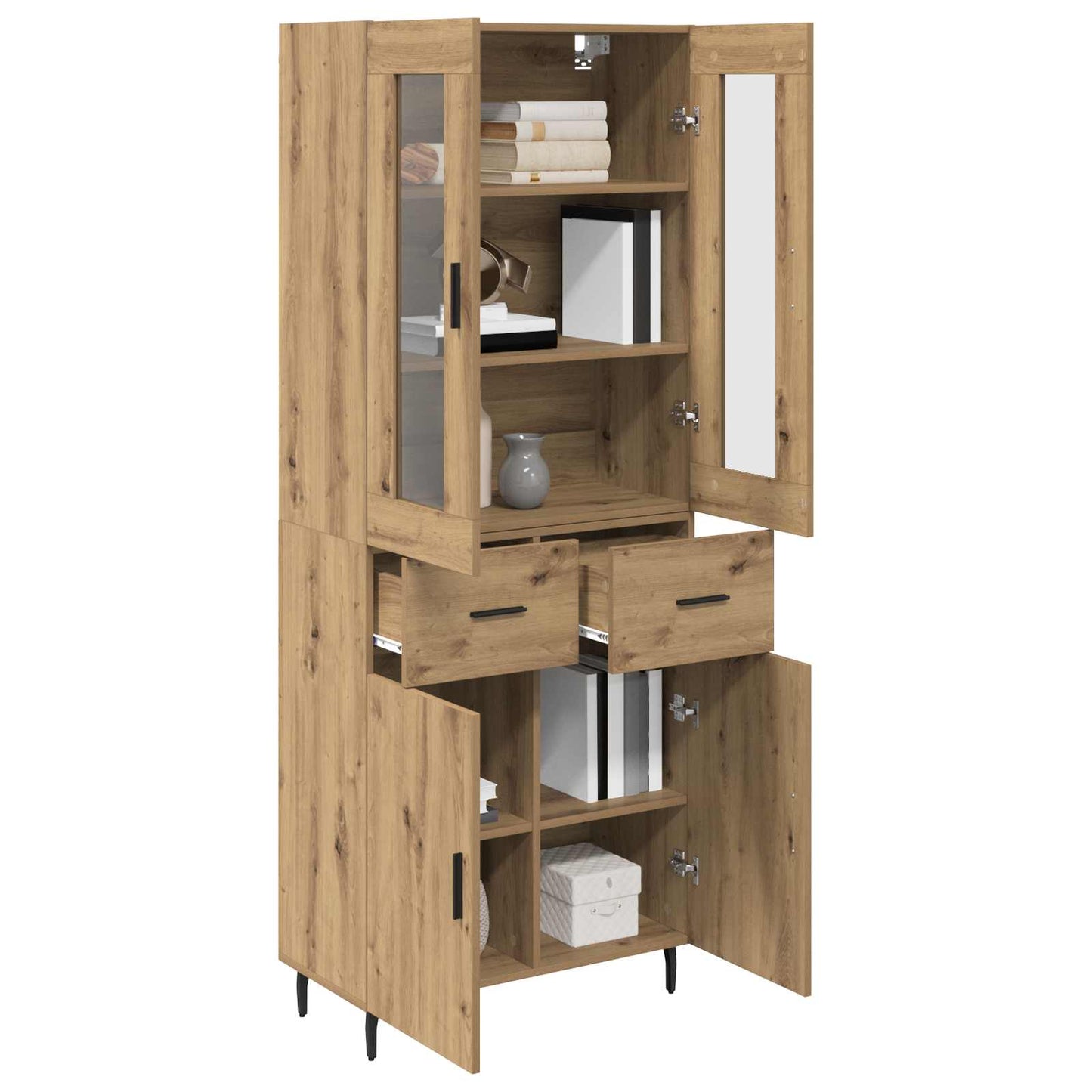 Highboard 2 stk. Artisan Egetræ 69,5 x 34 x 180 cm
