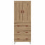 Highboard Artisan Egetræ 69,5 x 34 x 180 cm Konstrueret træ